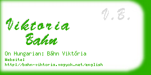 viktoria bahn business card